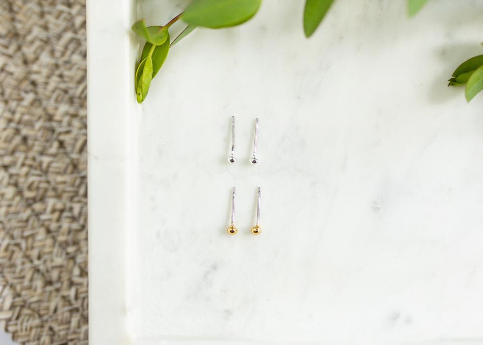 Small Ball Stud | Silver or Gold