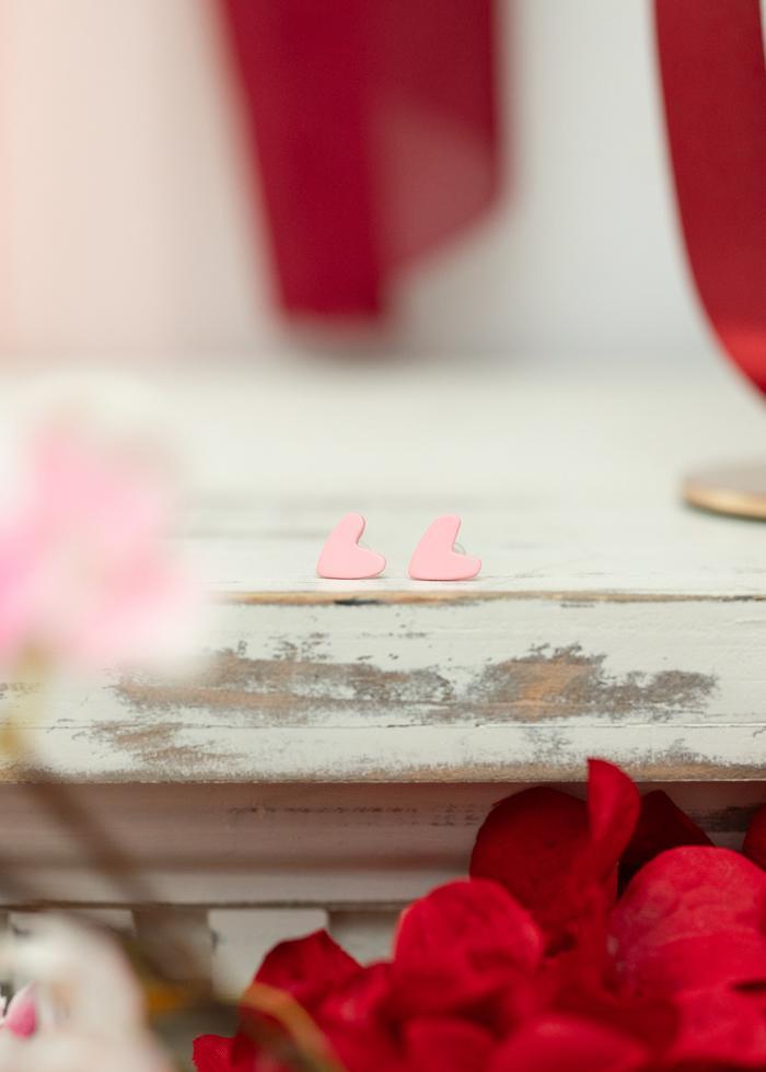 Pink Heart Stud Earrings - Mercy House Global