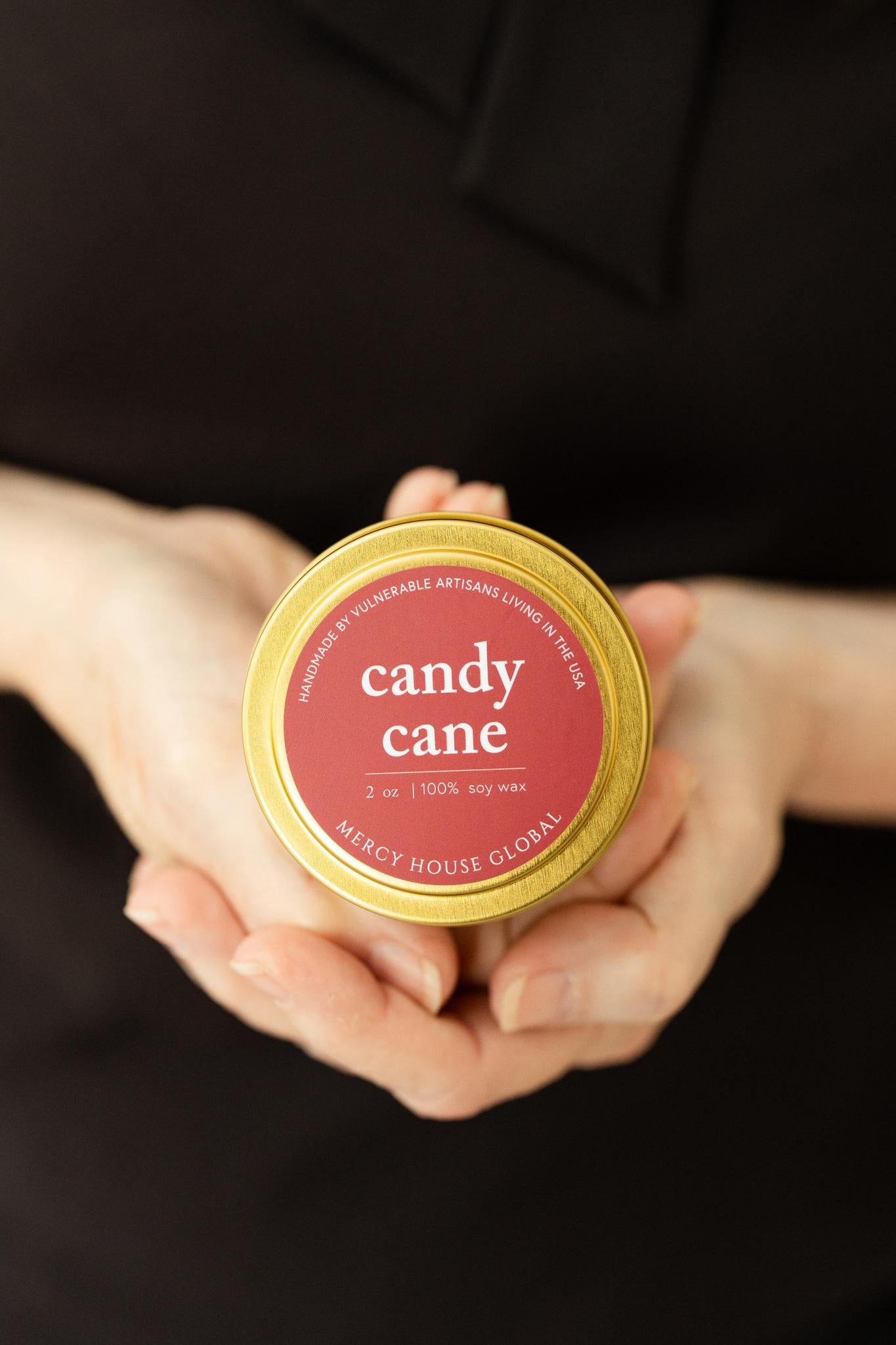 Candy Cane Candle | 2 oz Tin