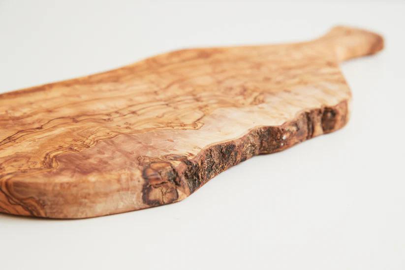 Italian Olivewood Charcuterie Board - with Paddle Handle 12"-14"