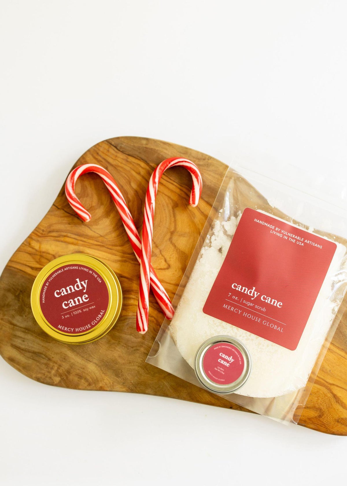 Candy Cane Candle | 3 oz. Tin - Mercy House Global