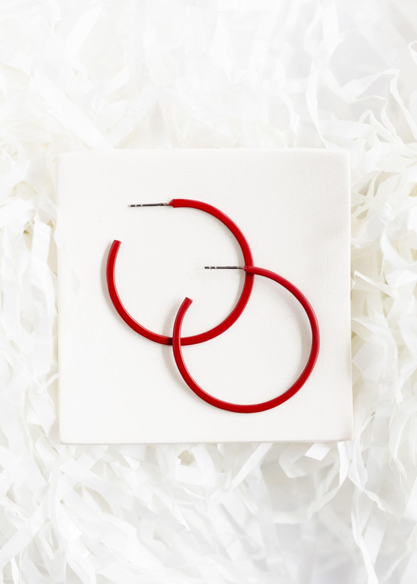 Red | Medium Game Day Hoops - Mercy House Global