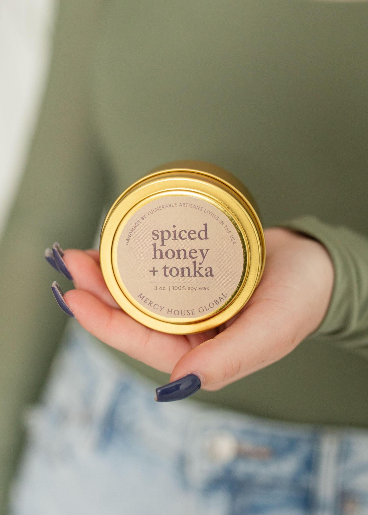 Spiced Honey & Tonka Candle | 3 oz Tin