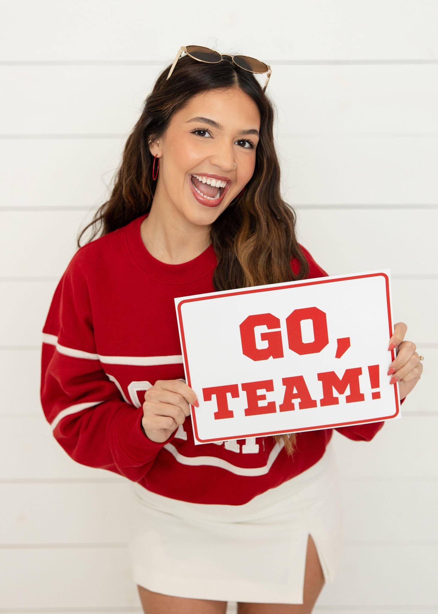 Red | Medium Game Day Hoops - Mercy House Global