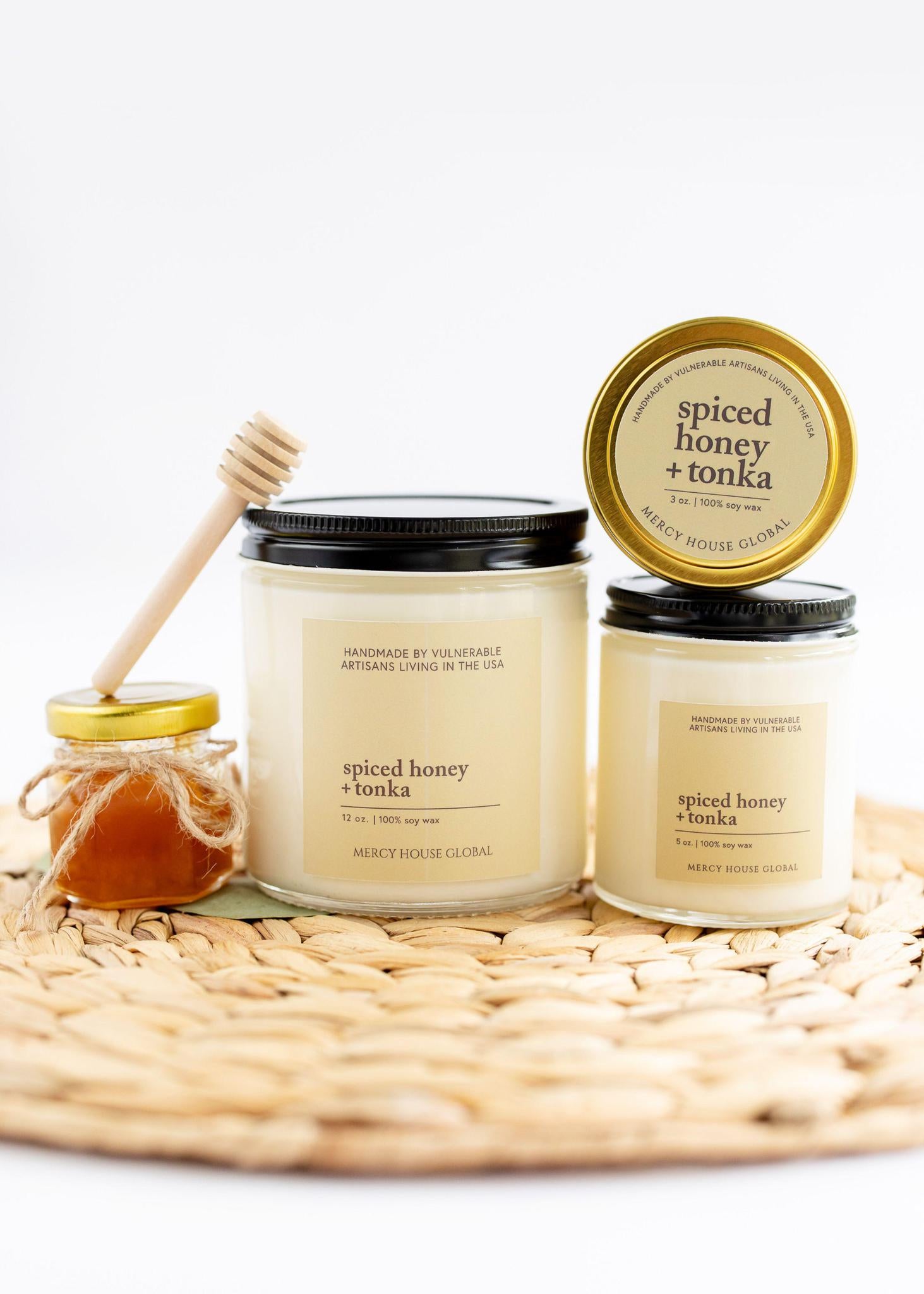 Spiced Honey & Tonka Candle | 3 oz Tin