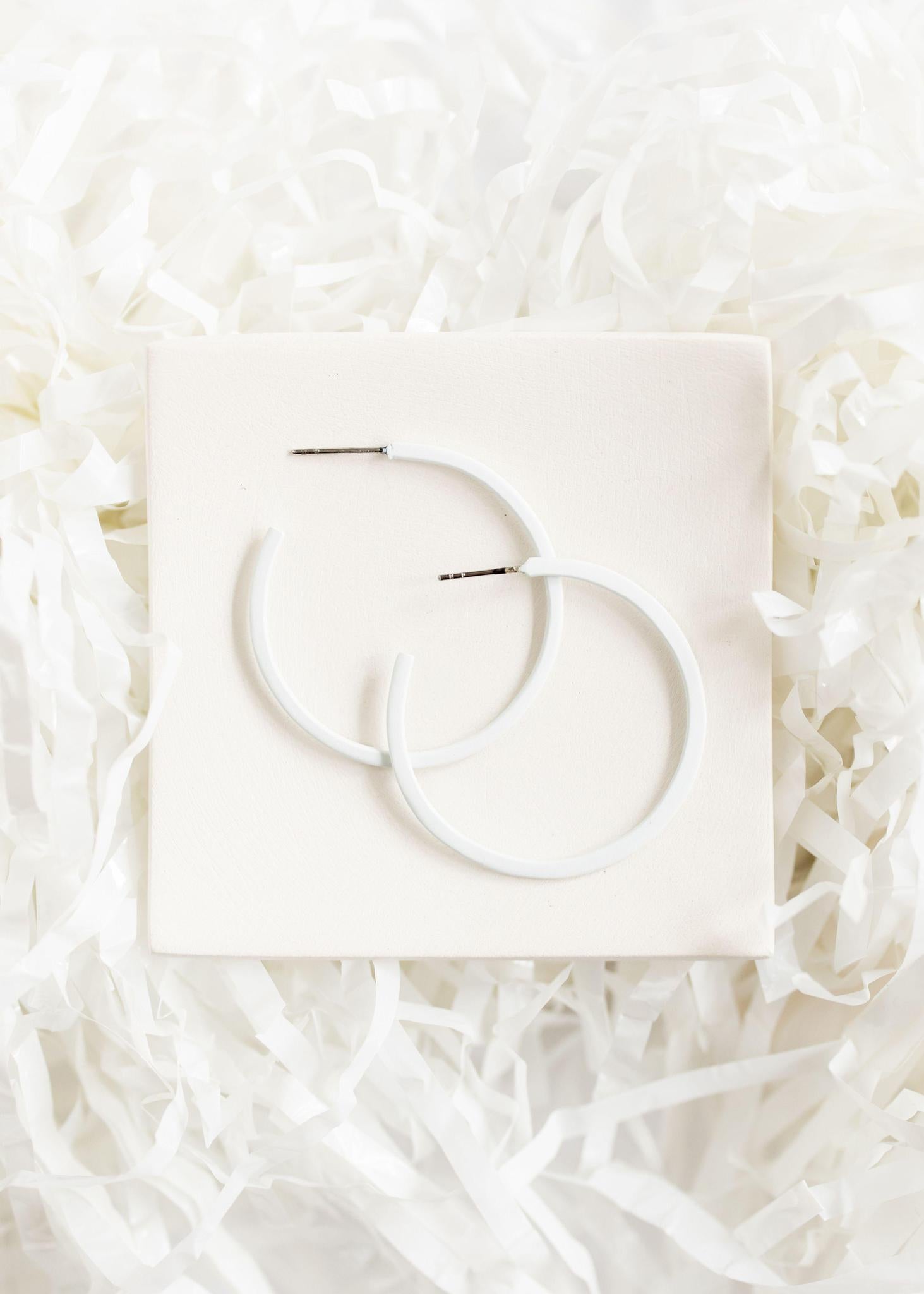 White | Medium Game Day Hoops - Mercy House Global