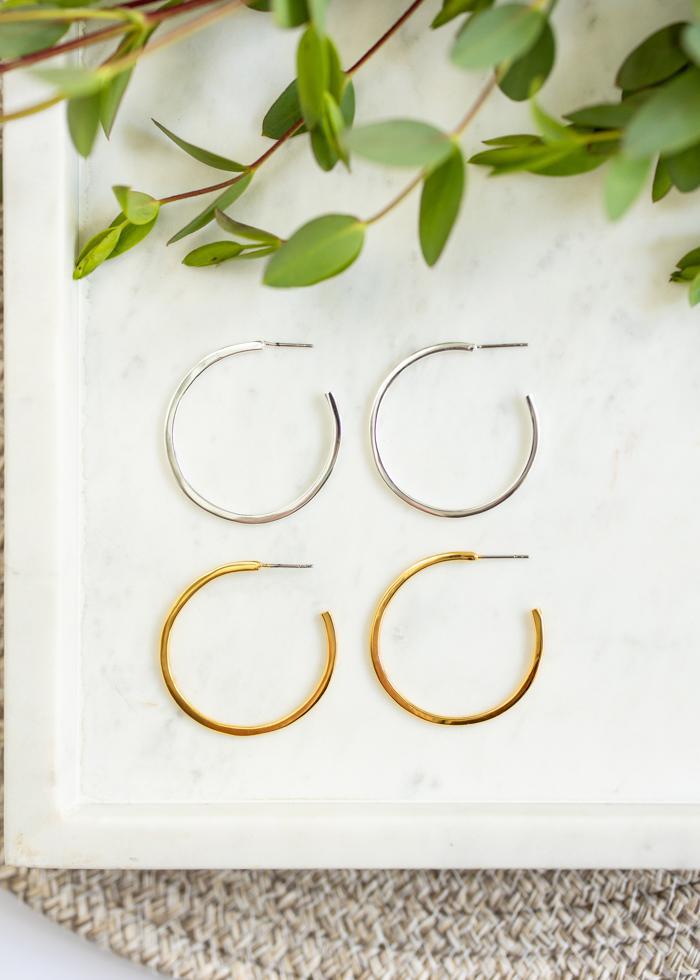 Medium Hoops | Silver or Gold