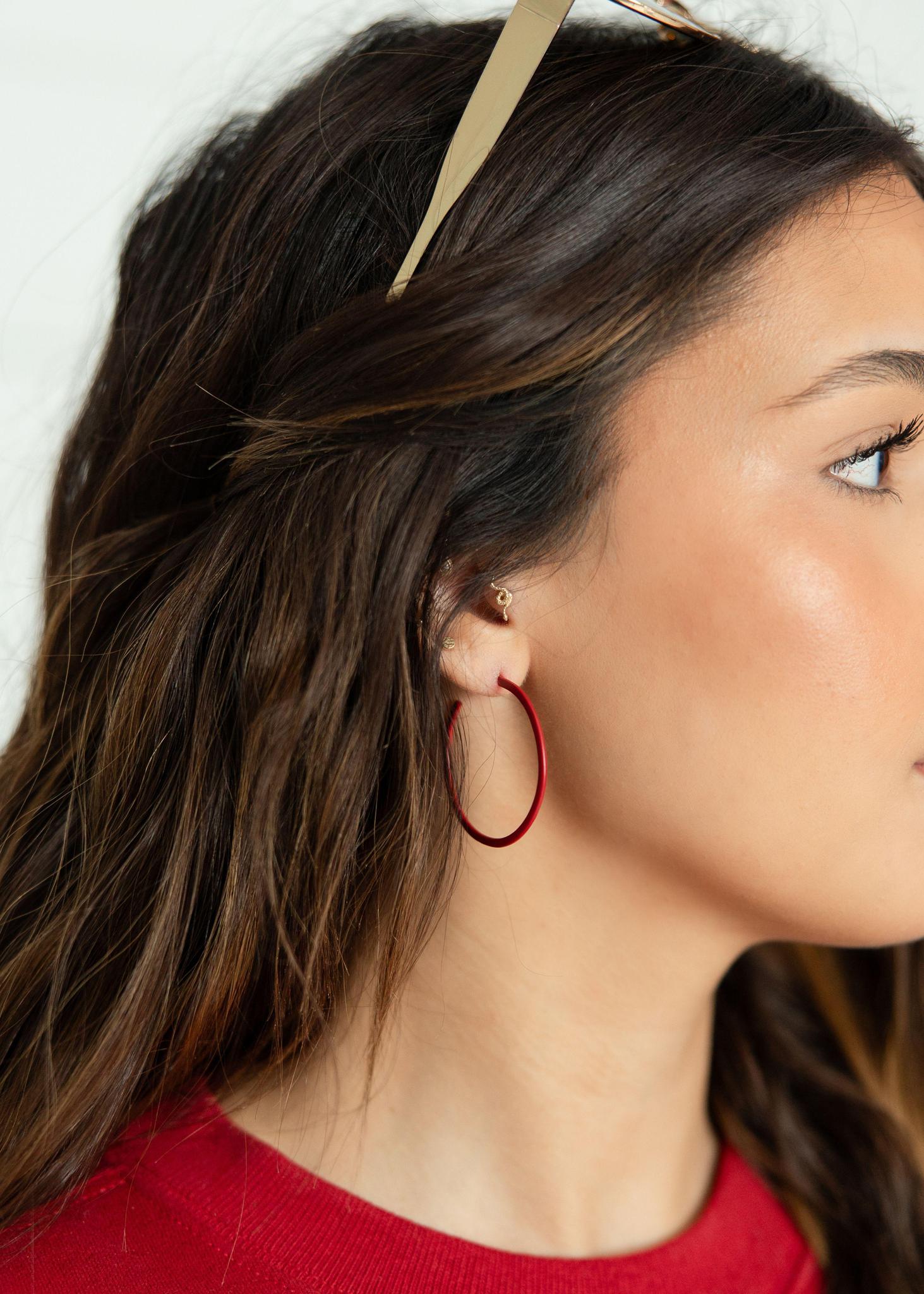 Red | Medium Game Day Hoops - Mercy House Global