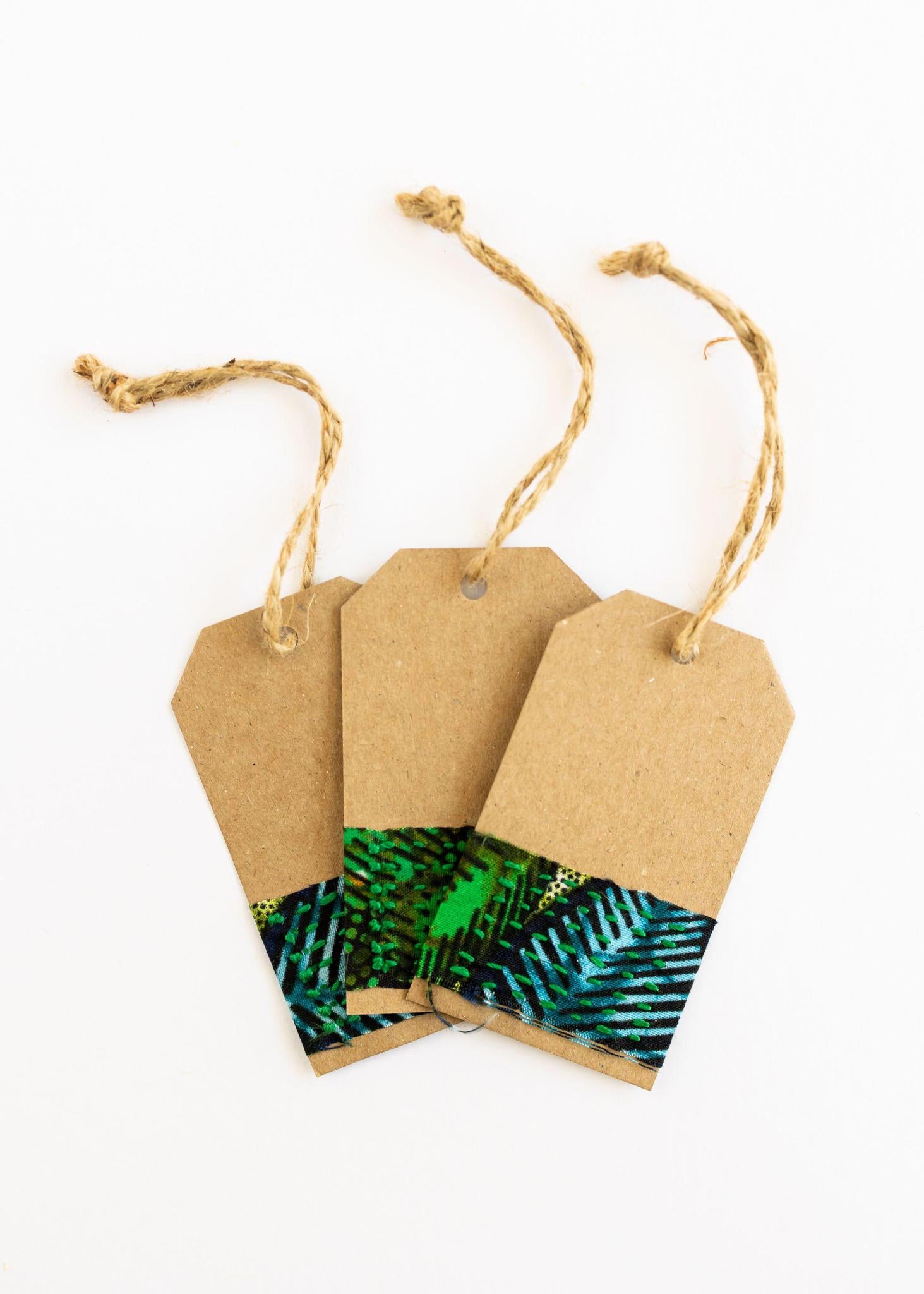 Hand-Stitched Kitenge Gift Tags | Set of 3 - Mercy House Global