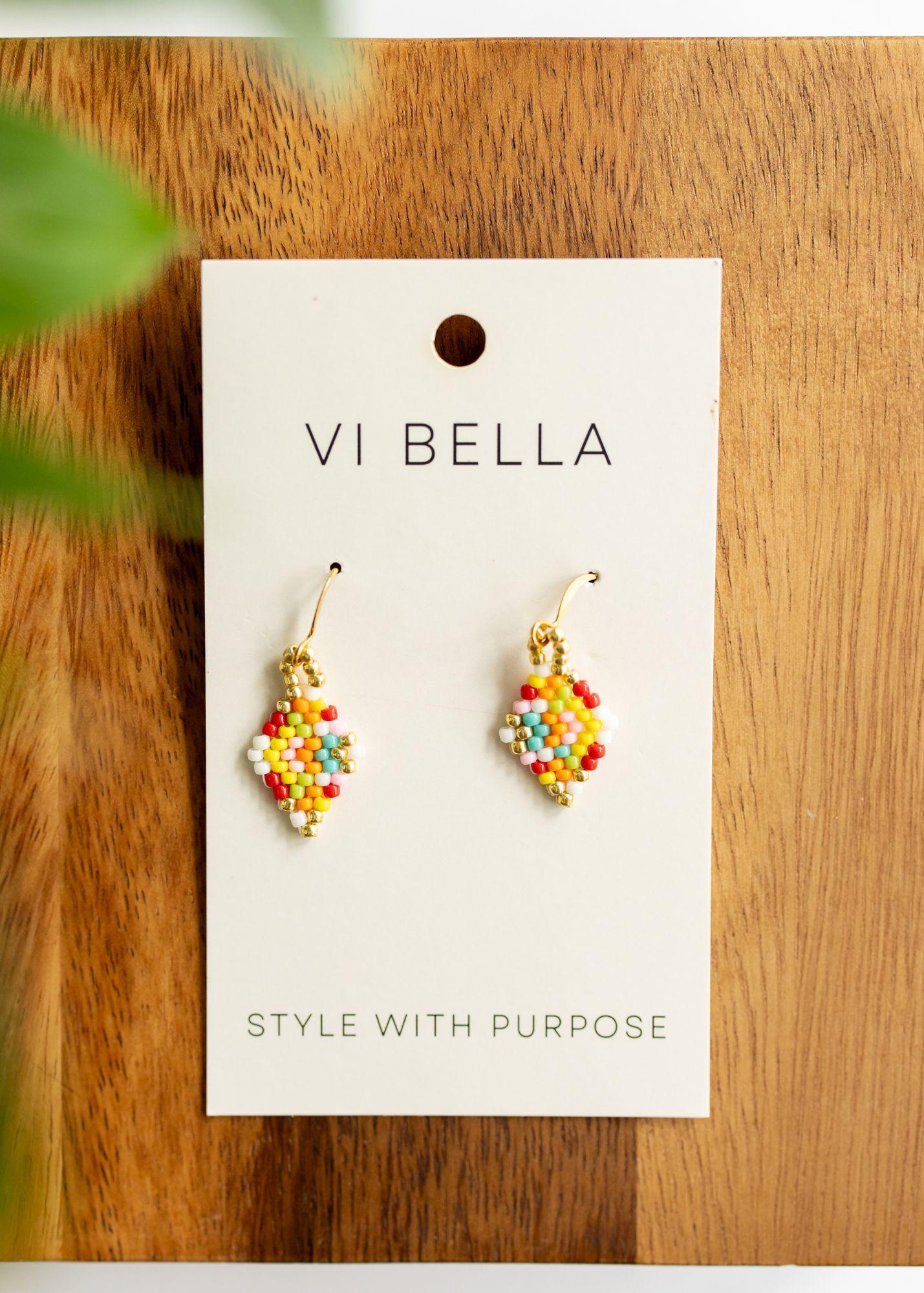 Confetti Diamond Beaded Earrings - Mercy House Global