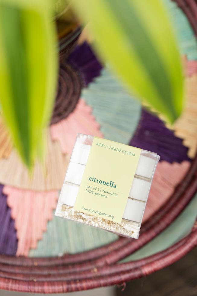 Citronella Tea Lights Set of 12 - Mercy House Global