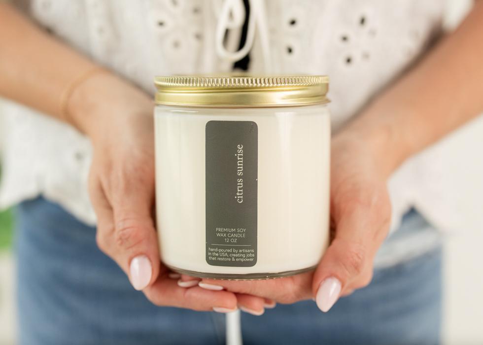 Citrus Sunrise Candle | 12 oz Glass Jar - Mercy House Global