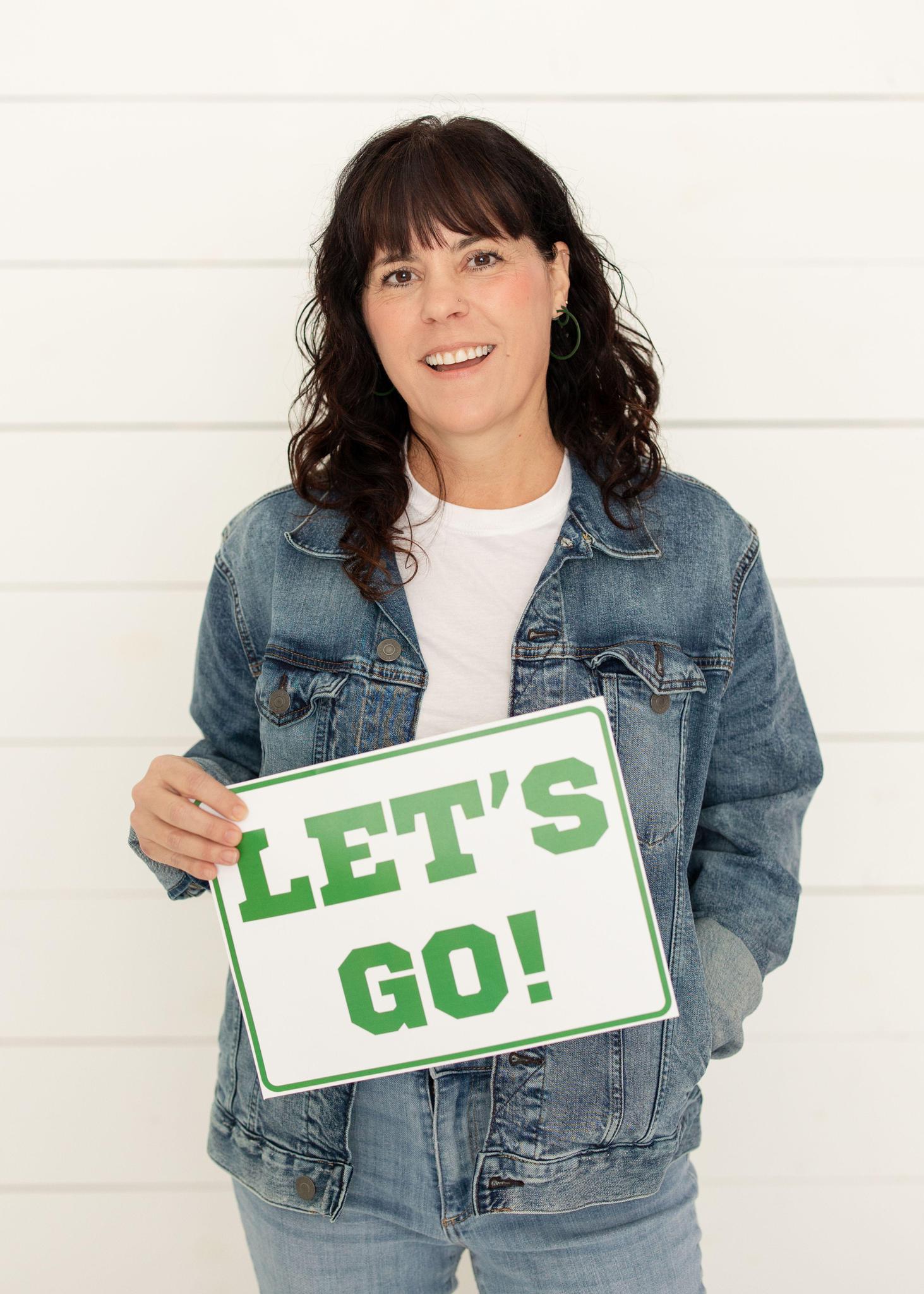 Green | Medium Game Day Hoops