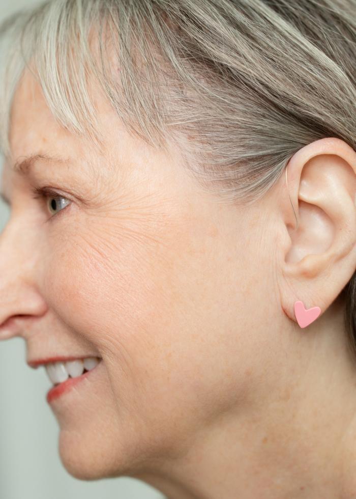 Pink Heart Stud Earrings - Mercy House Global