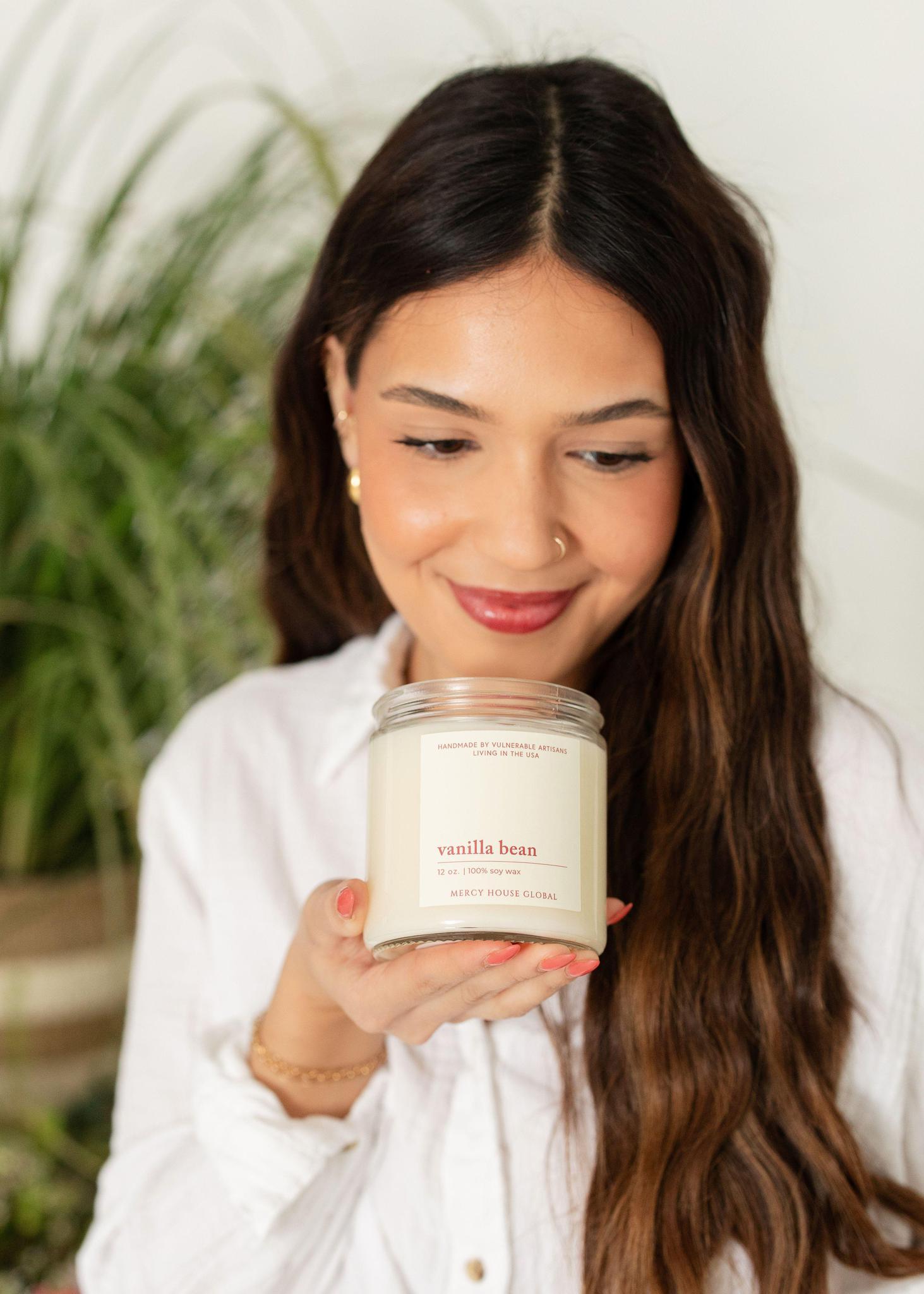 Vanilla Bean Candle | 12 oz. Glass Jar - Mercy House Global