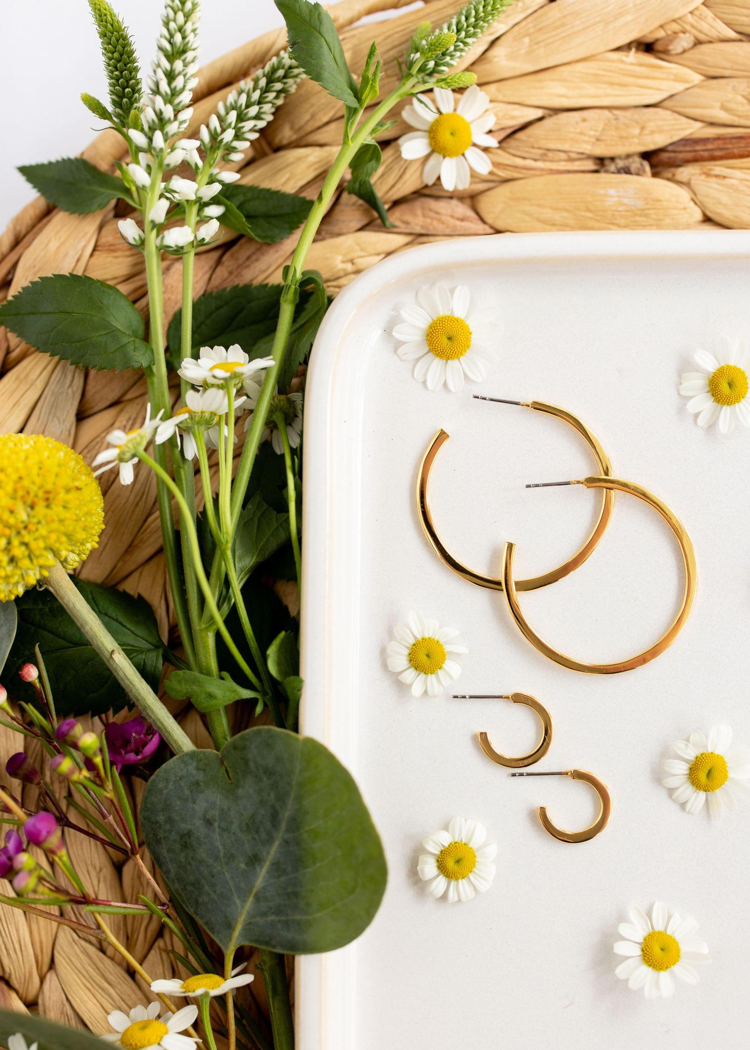 Medium Hoops | Silver or Gold