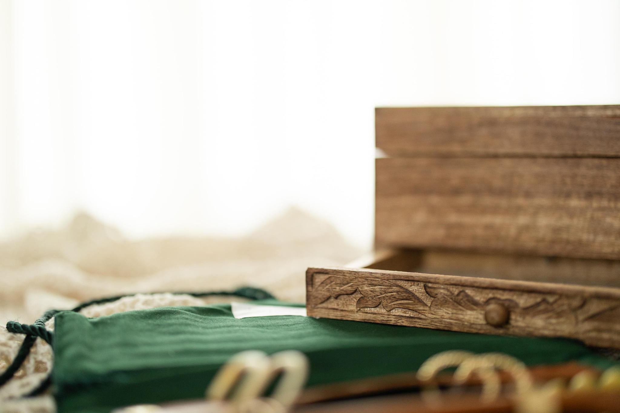 Hand-carved Mango Wood Jewelry Box - Mercy House Global