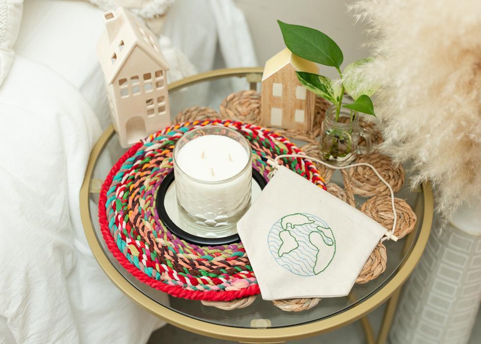 Sweet Amber + Coconut Candle | 13 oz Hexagon Glass - Mercy House Global