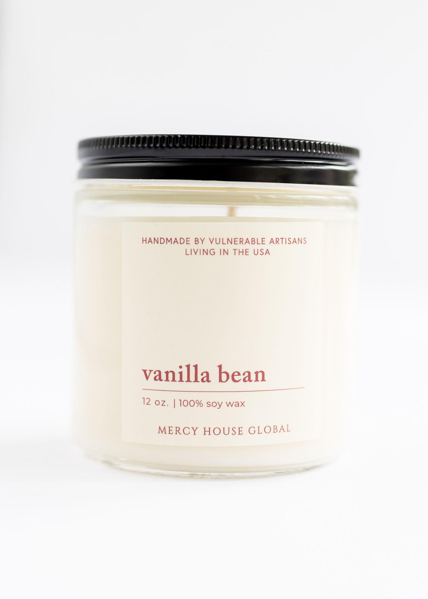 Vanilla Bean Candle | 12 oz. Glass Jar - Mercy House Global