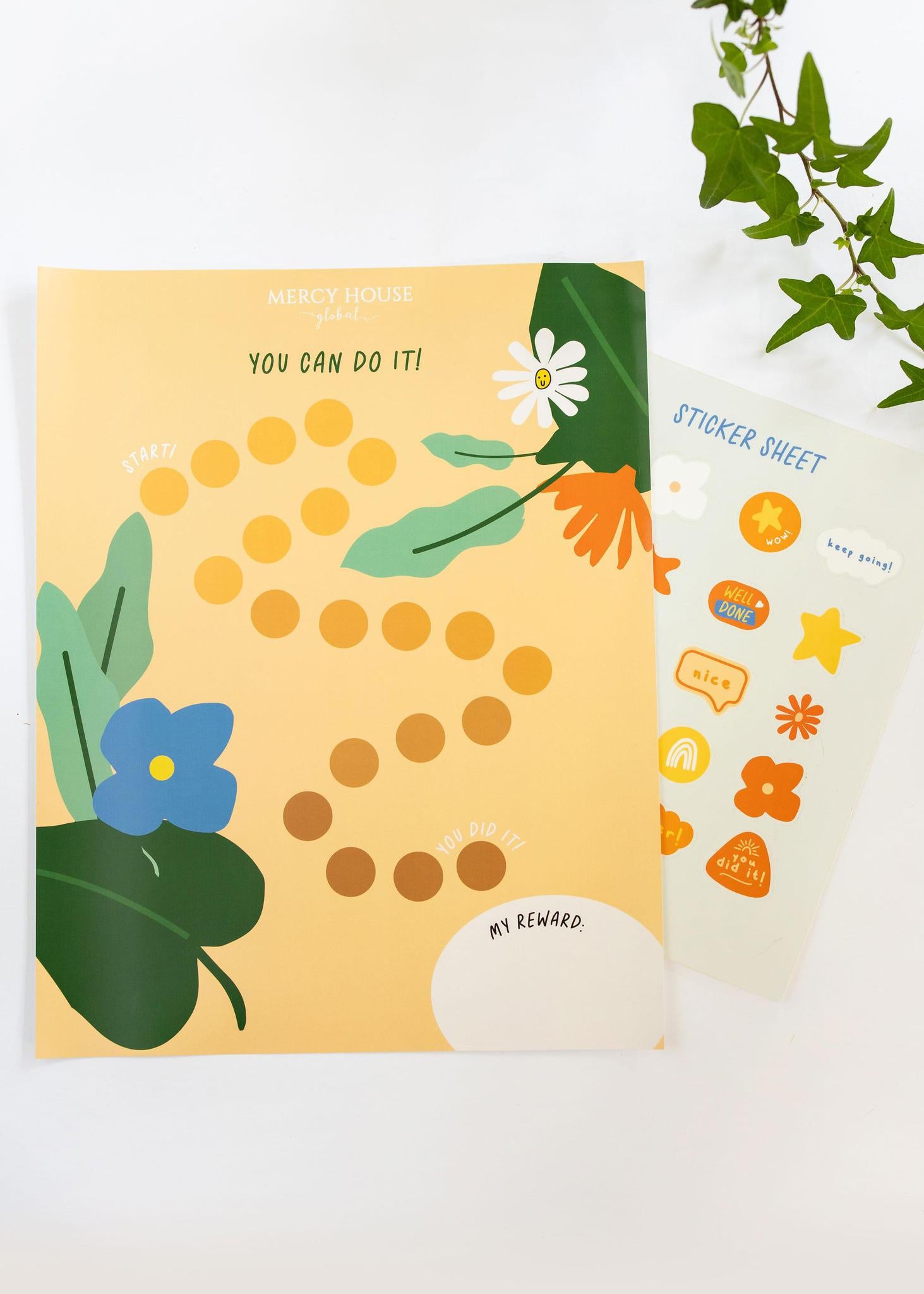 You Can Do It! | Reward Chart + Stickers - Mercy House Global