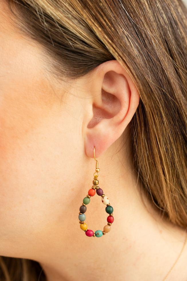 Terra Tones Beaded Drop