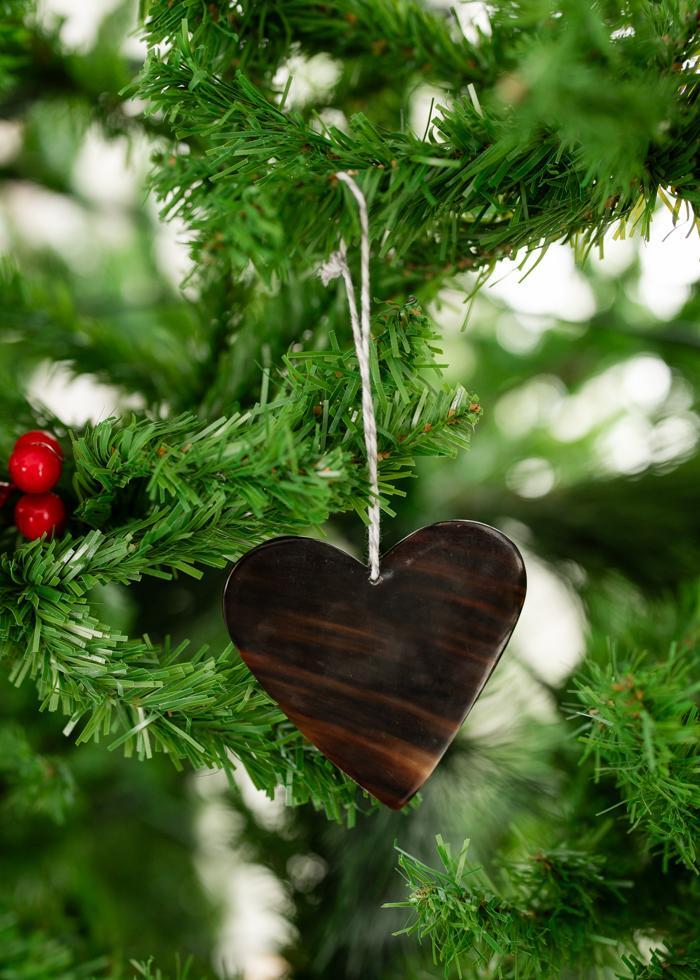 Natural Horn Heart Ornament - Mercy House Global