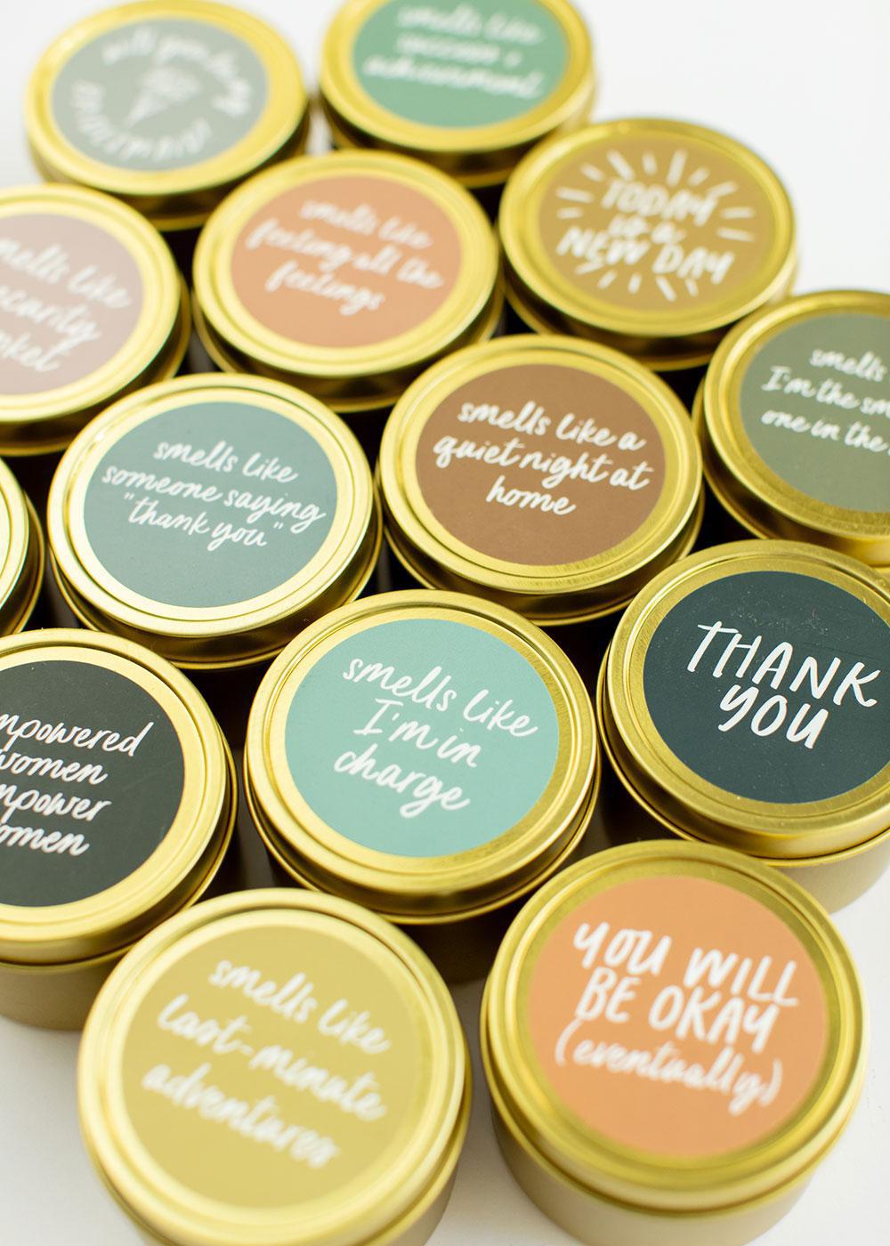 For Every Occasion 3 oz Tin Candles | 6 Sayings
