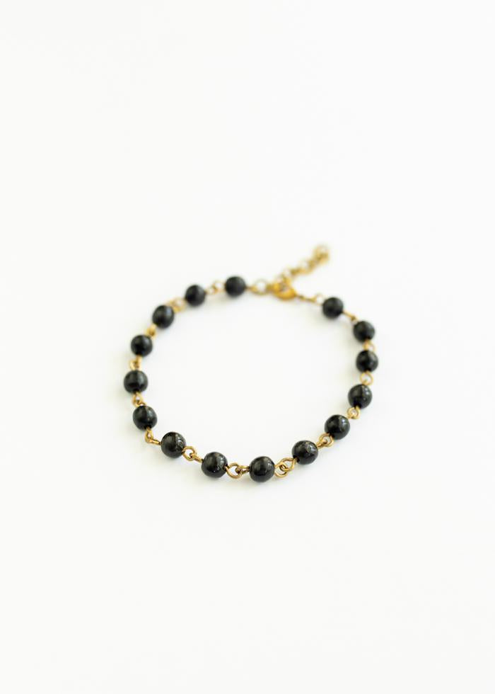 Black Horn Beaded Bracelet