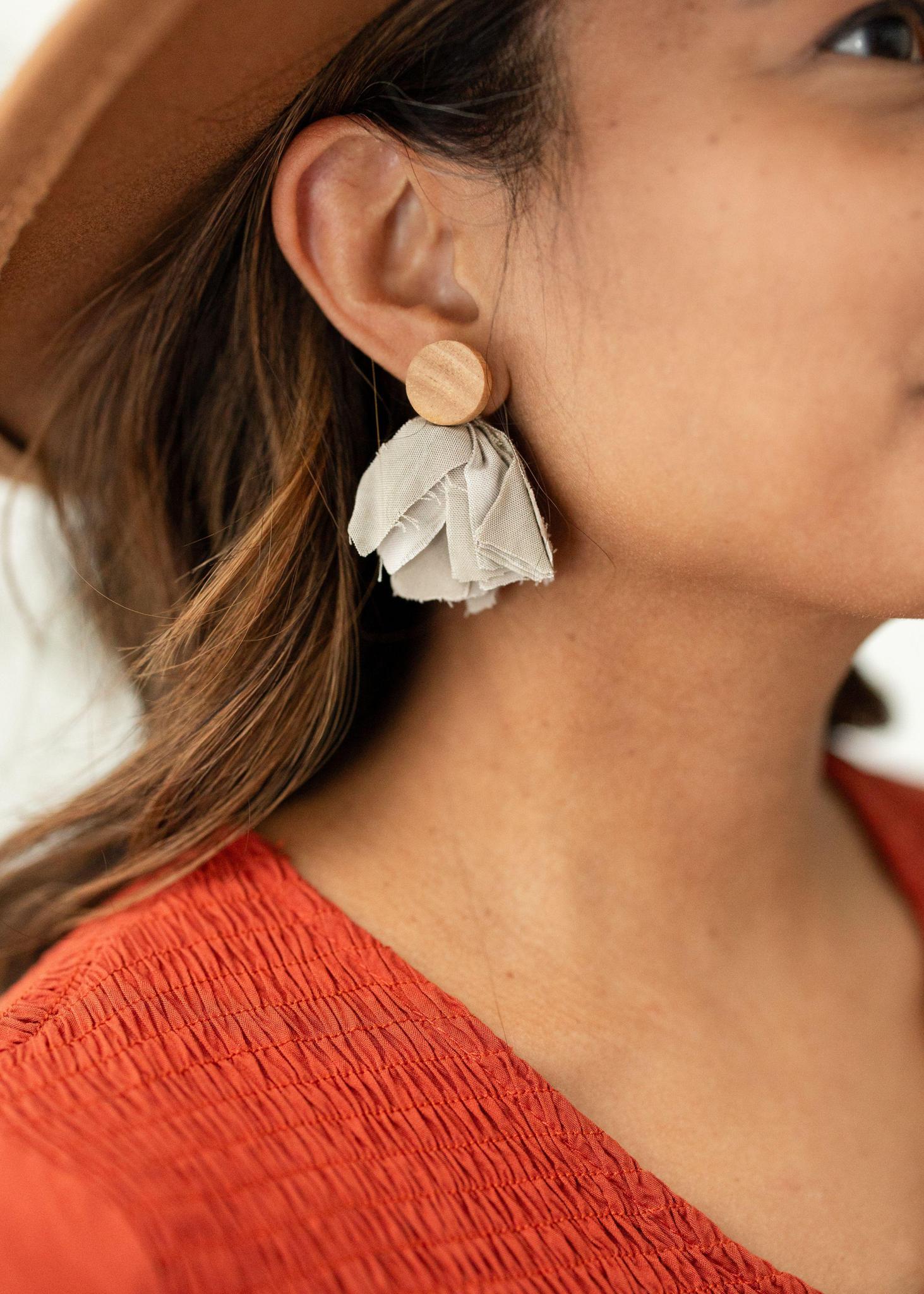 Upcycled Batik Earrings - Mercy House Global