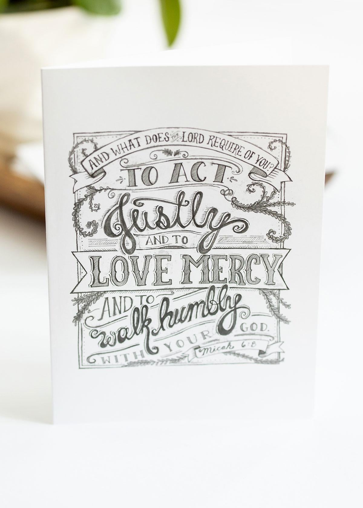 Micah 6:8 | Set of 6 Greeting Cards - Mercy House Global