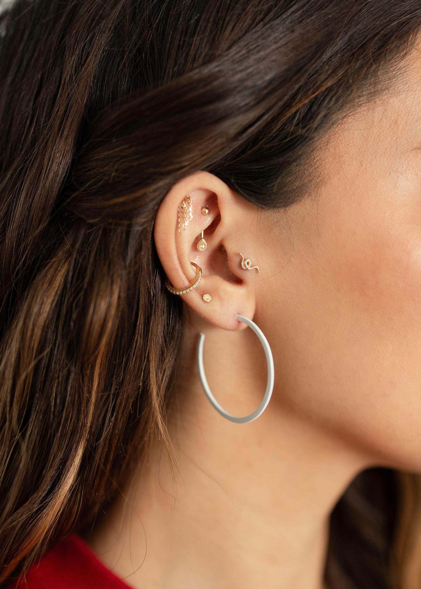 White | Medium Game Day Hoops