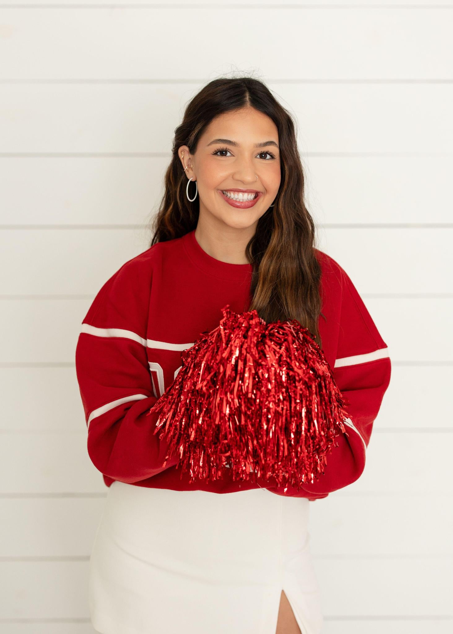 White | Medium Game Day Hoops - Mercy House Global