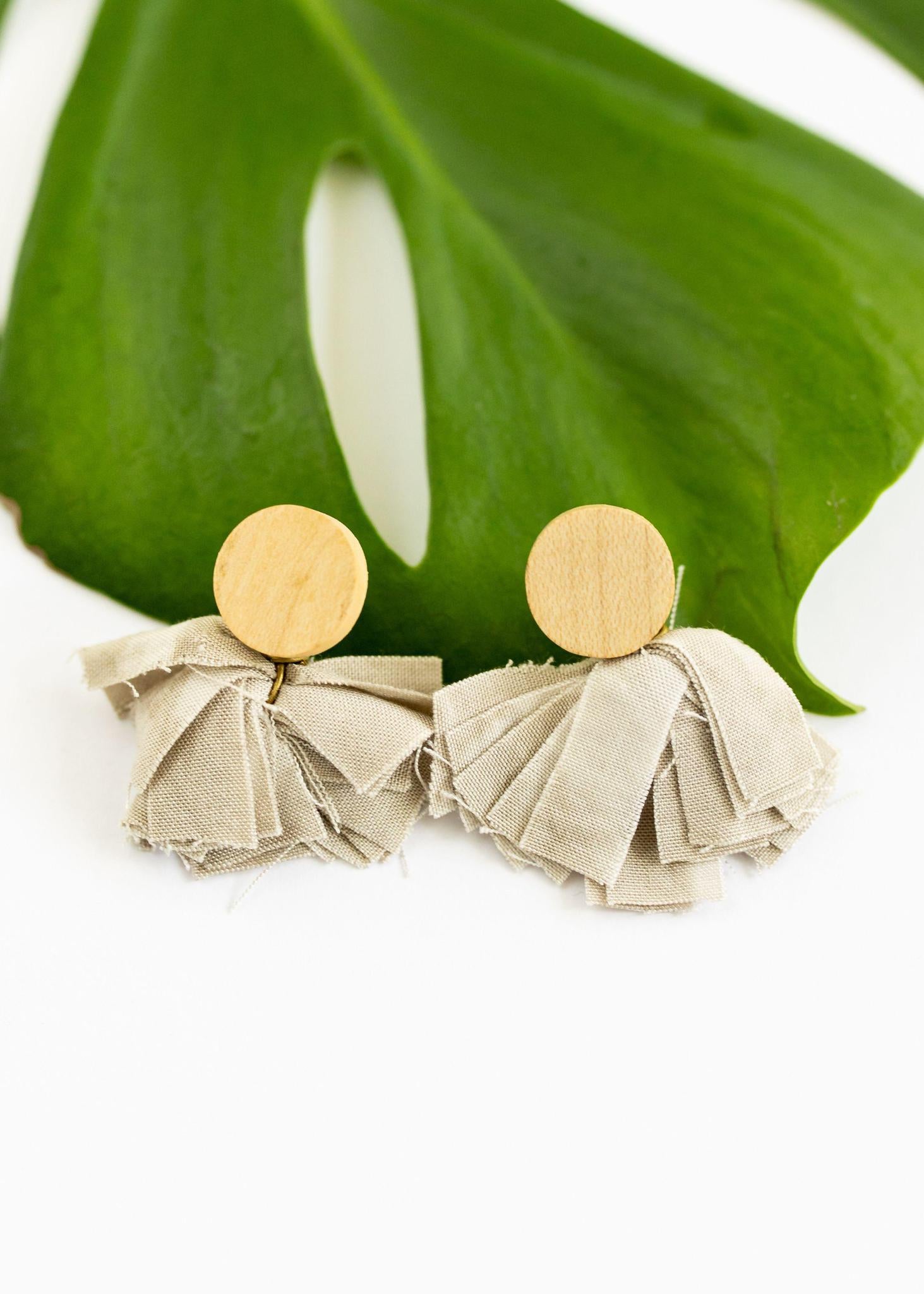 Upcycled Batik Earrings - Mercy House Global