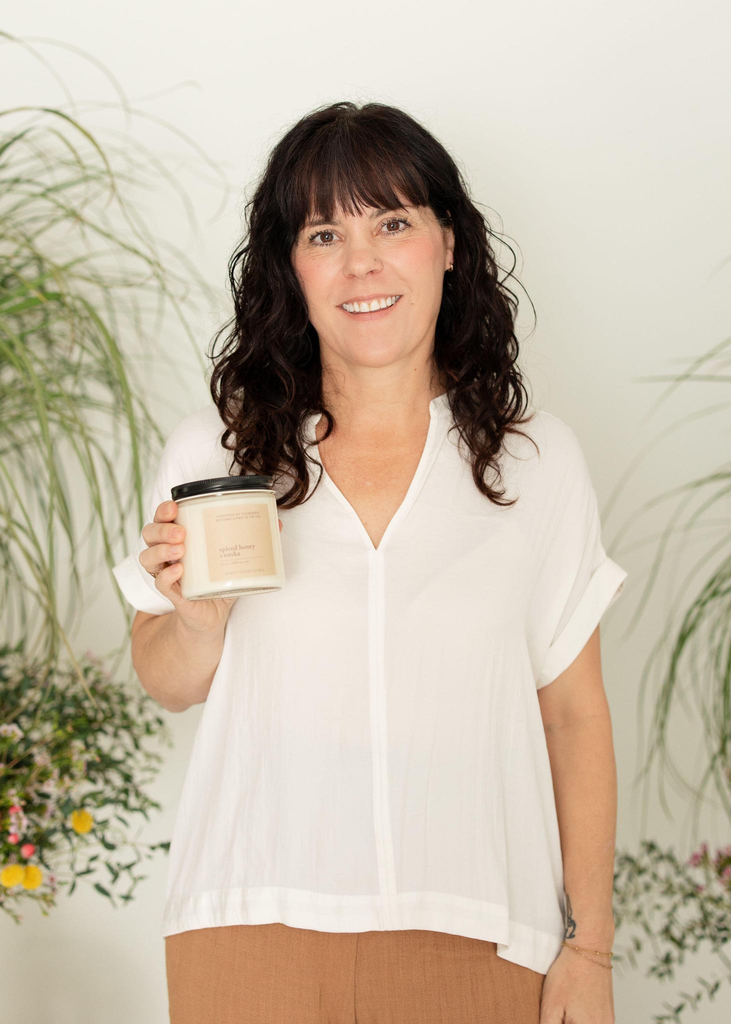 Spiced Honey & Tonka Candle | 12 oz Glass Jar
