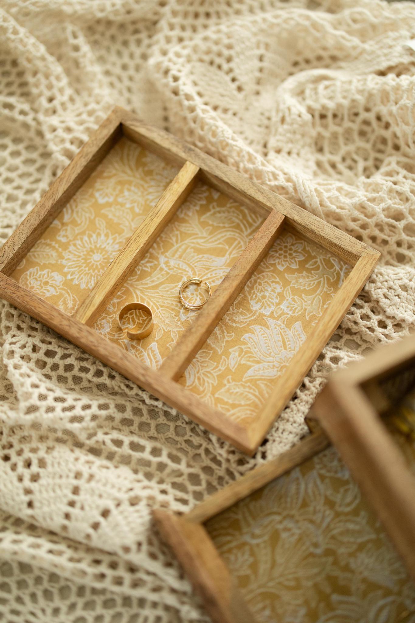 Hand-carved Mango Wood Jewelry Box