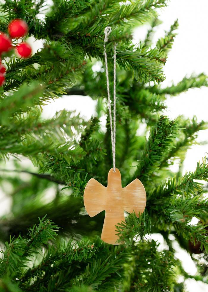 Natural Horn Angel Ornament - Mercy House Global