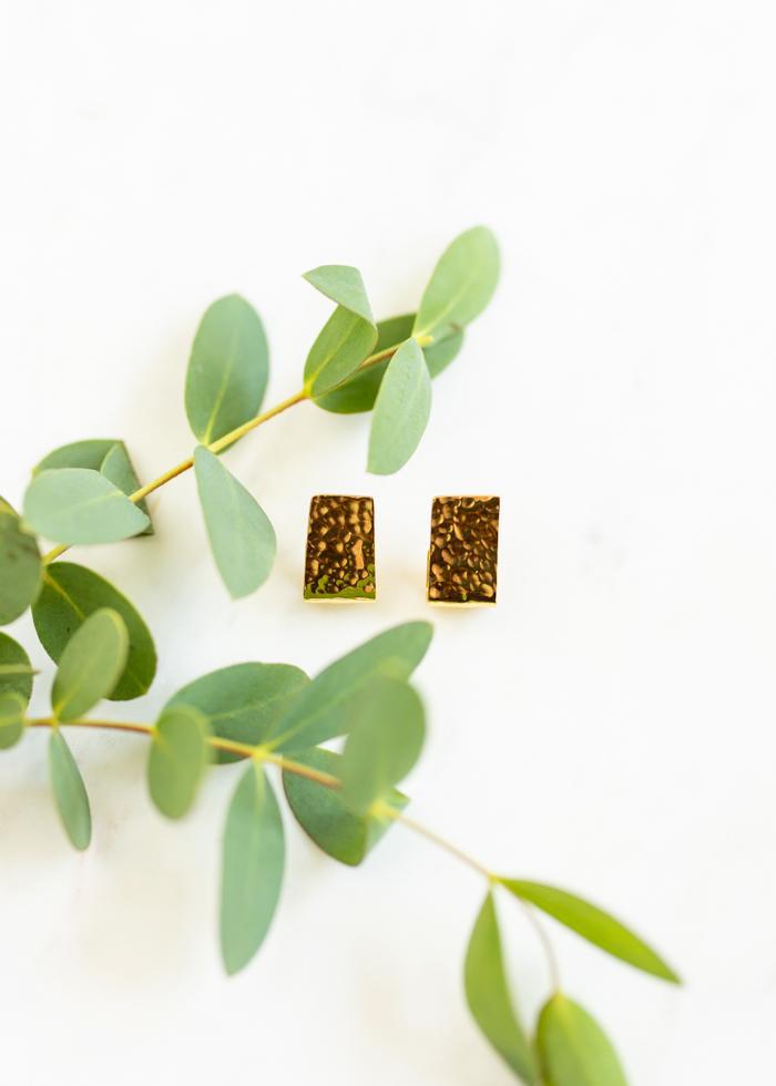 Wide Hammered Huggies | Gold - Mercy House Global