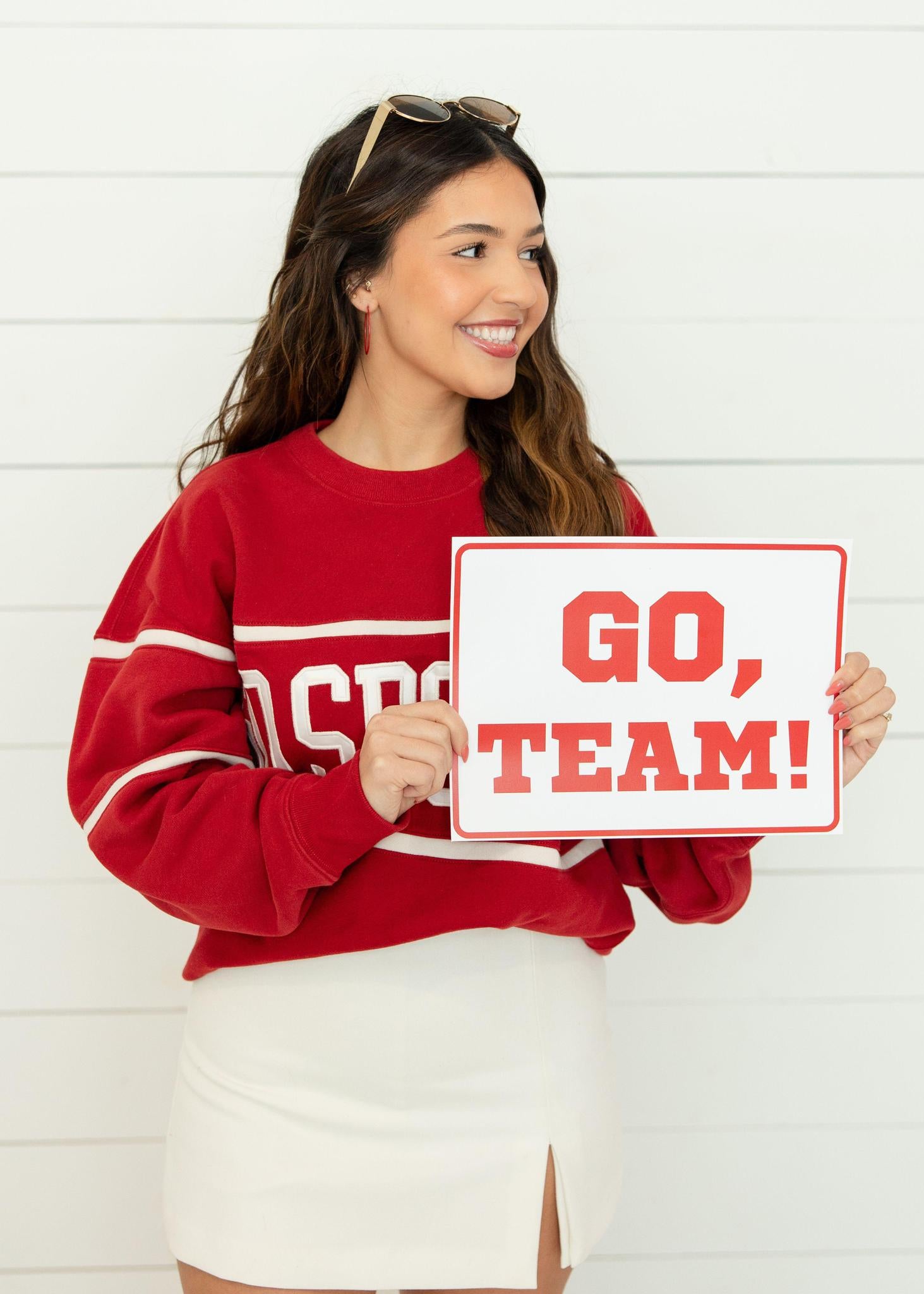 Red | Medium Game Day Hoops