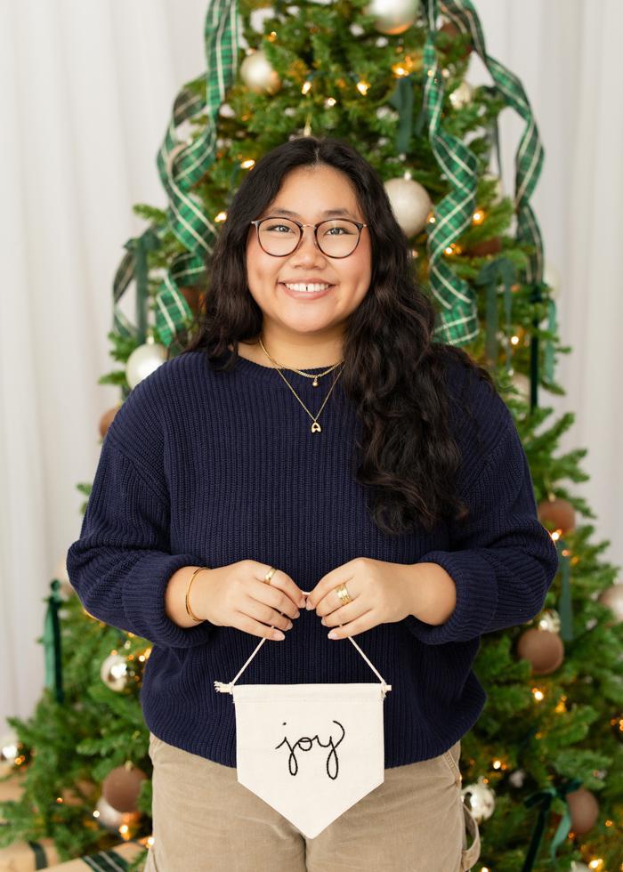 Hand-Embroidered Joy Pennant - Mercy House Global