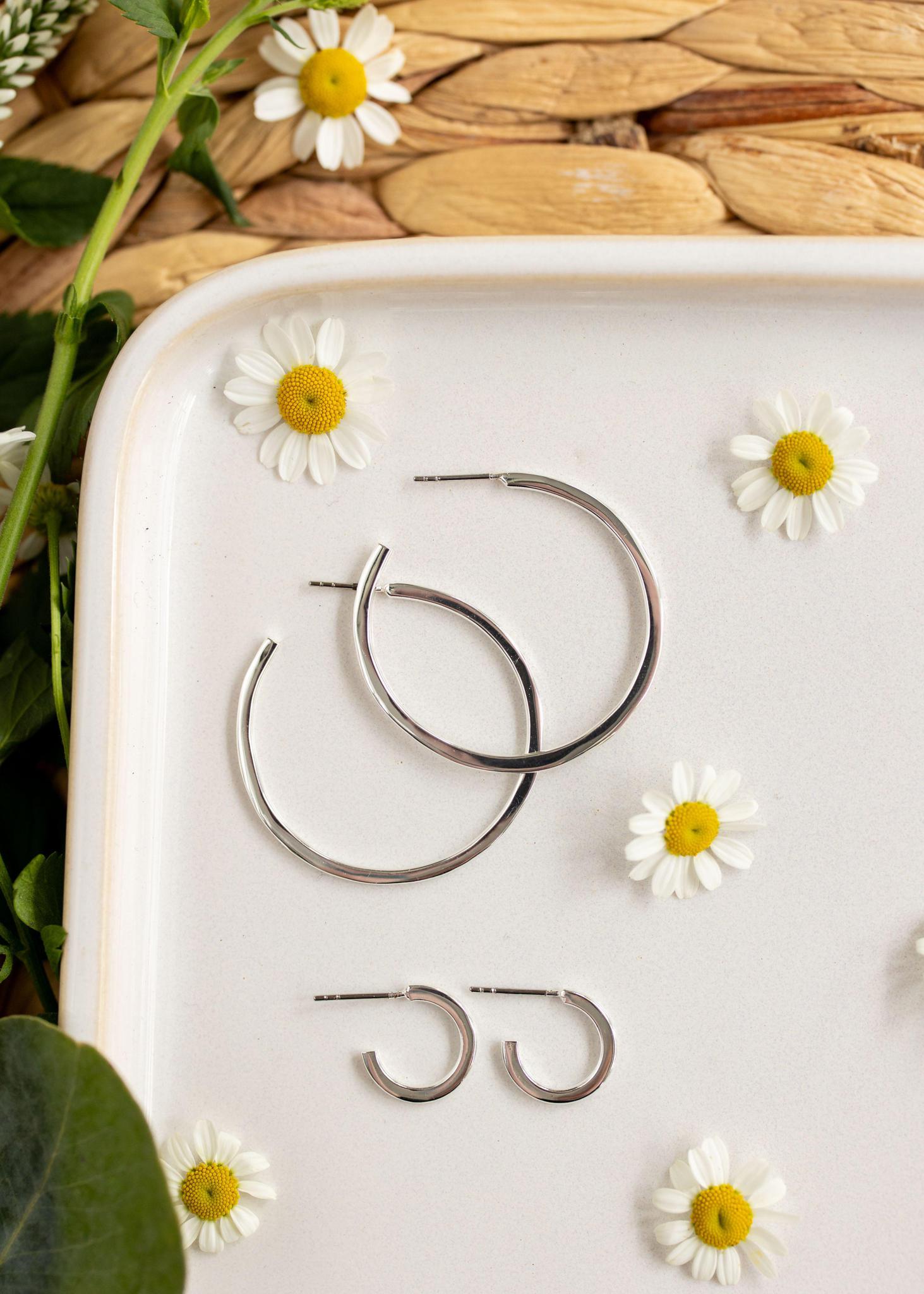 Medium Hoops | Silver or Gold