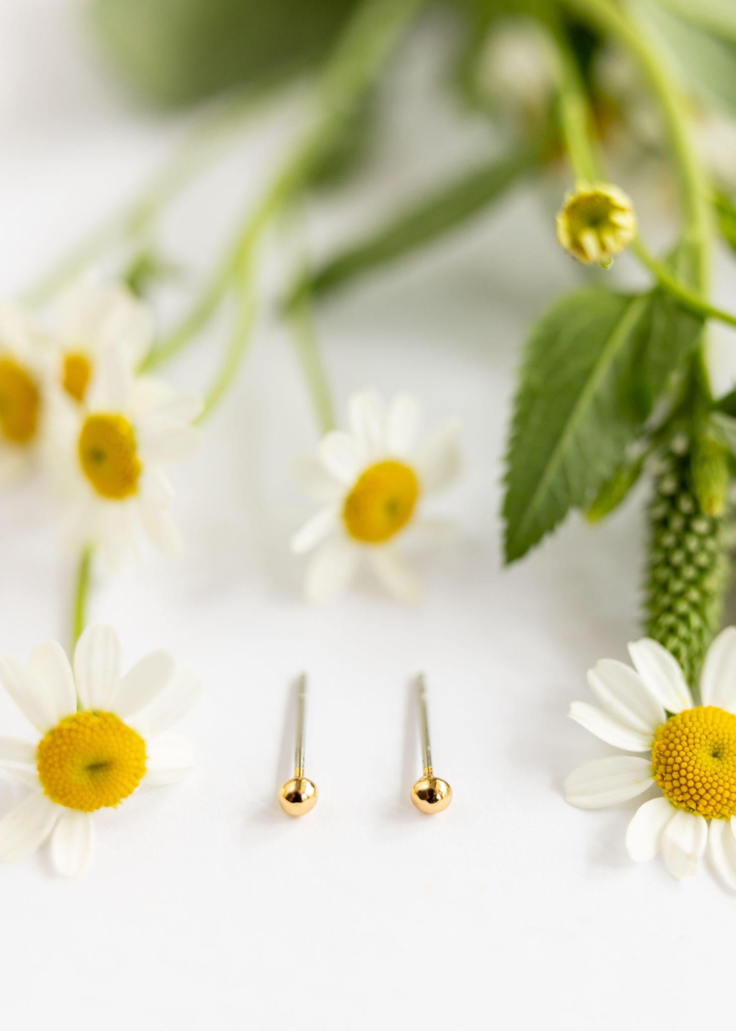 Small Ball Stud | Silver or Gold