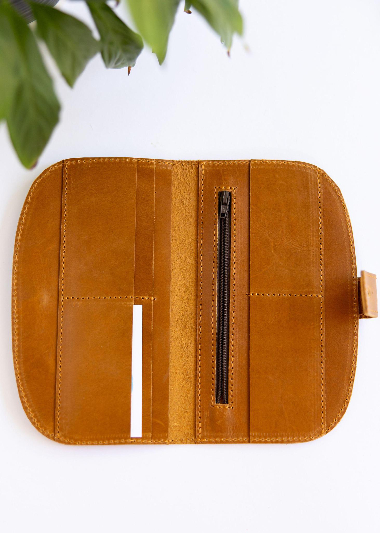 Curved Leather Wallet - Mercy House Global