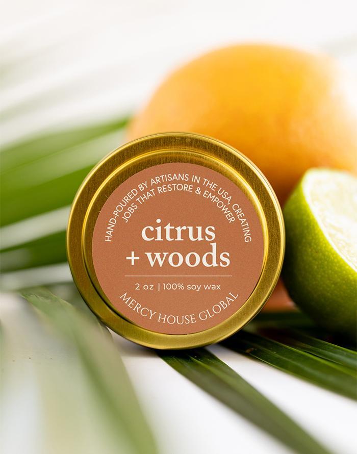 Citrus + Woods | 2 oz candle
