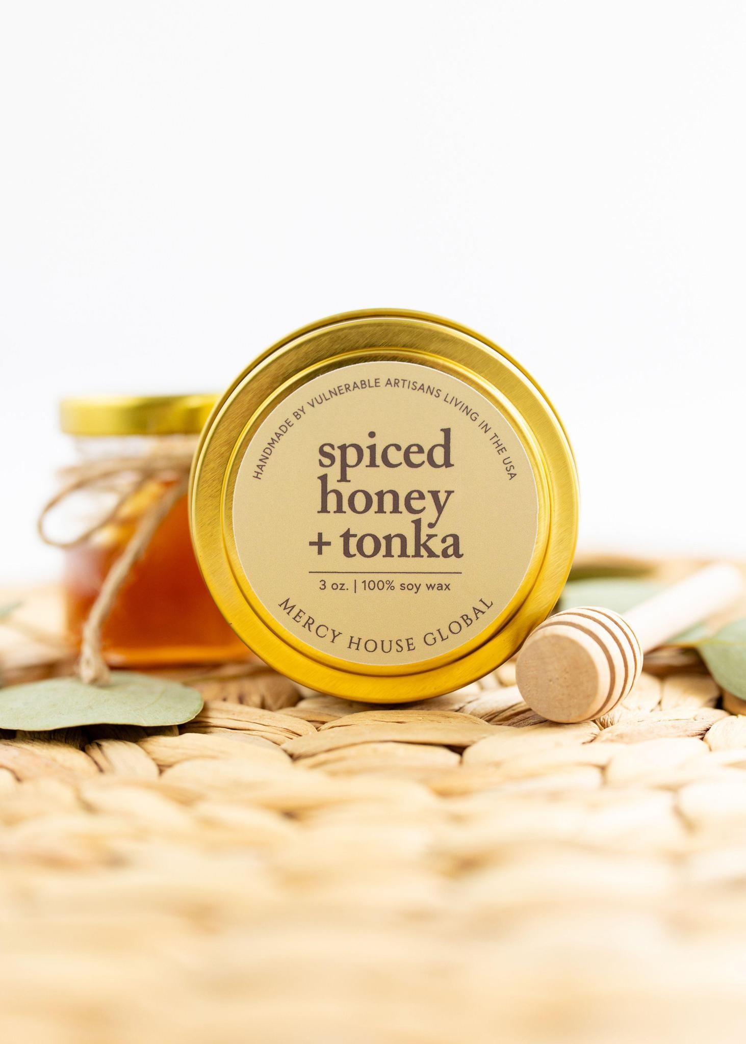 Spiced Honey & Tonka Candle | 3 oz Tin