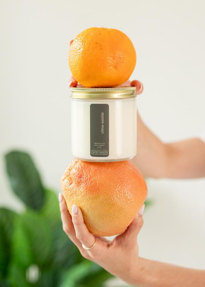 Citrus Sunrise Candle | 12 oz Glass Jar - Mercy House Global