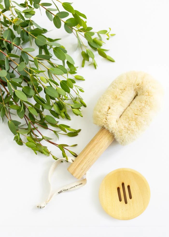 Mini Bath Bundle | Scrub Brush + Wooden Soap Saver - Mercy House Global