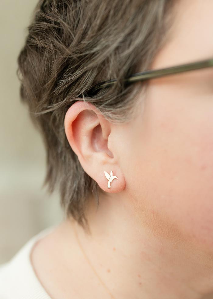 Sanctuary Bird Stud Earrings | Gold - Mercy House Global