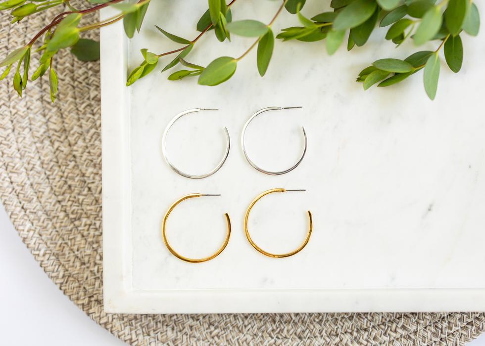 Medium Hoops | Silver or Gold