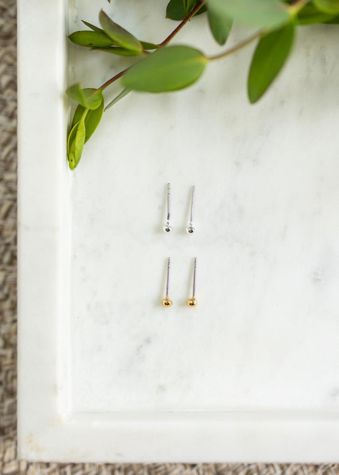 Small Ball Stud | Silver or Gold