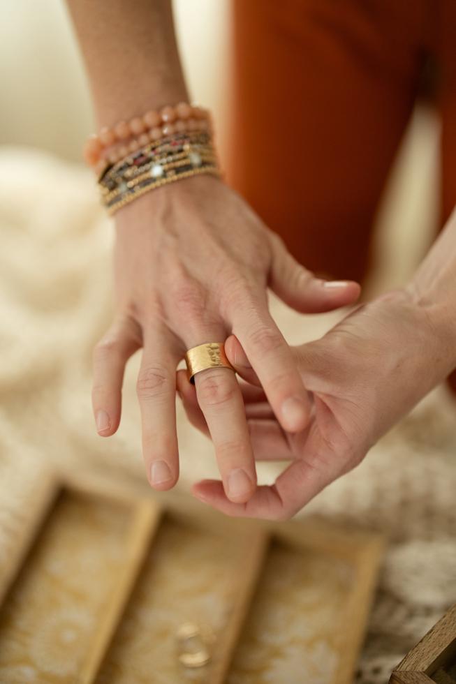 Hammered Brass Ring
